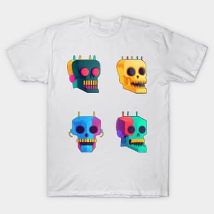 Neon Skulls Kawaii Inspired T-Shirt